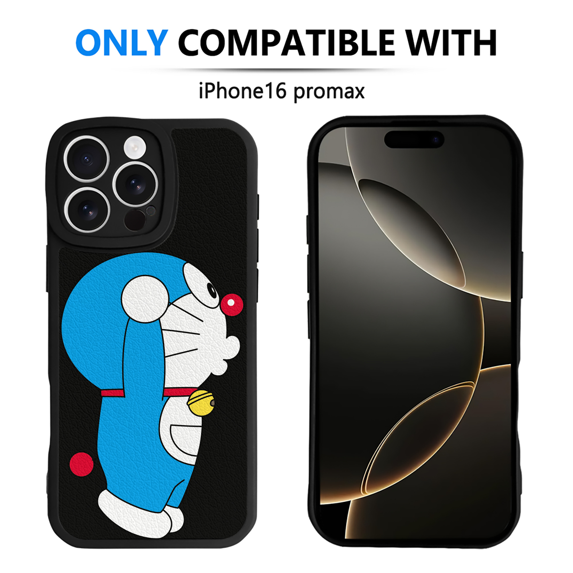 （画像用） ドラえもん Doraemon 【iPhone 16シリーズ対応】シリコンスマホケース（レザー調） 材質：シリコン